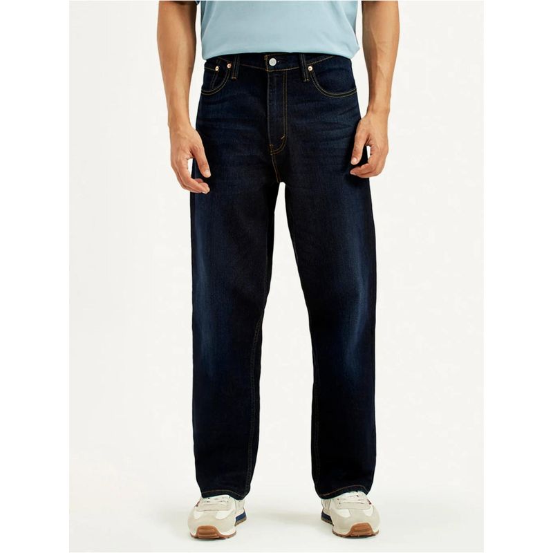 Levi's Mens 568 Loose Fit Navy Blue Jeans (36)