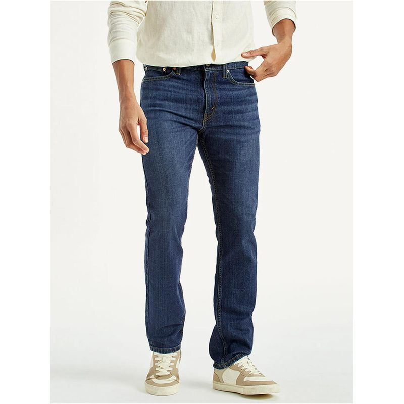 Levi's Mens 513 Slim Straight Fit Dark-Blue Jeans (32)