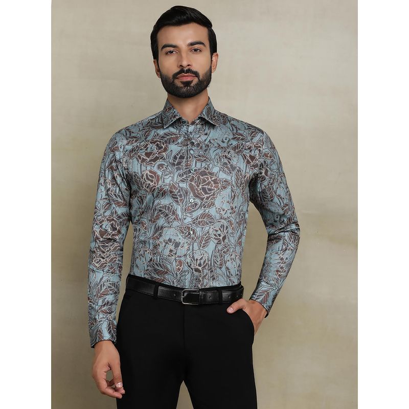 Wyre Green 100% Cotton Printed Party Wear Shirt (39)