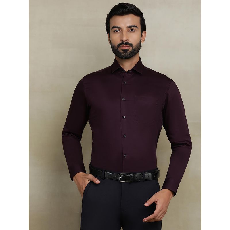 Metal Wine 100% Cotton Striped Formal Shirt (38)