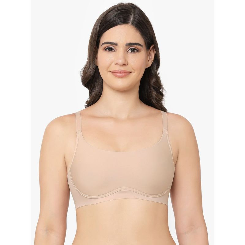 Wacoal New Normal Padded Non-Wired Full Coverage Bralette Bra Beige (M)
