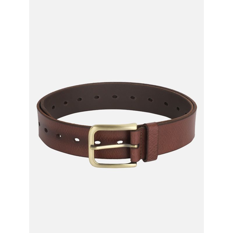 ADITI WASAN Genuine Leather Two Tone Brown Mens Belt (40)
