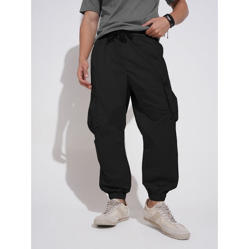 SHOWOFF Men Black Regular Fit Joggers (36)