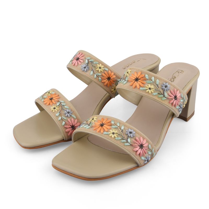 EK_agga Women Beige Heels (UK 3)