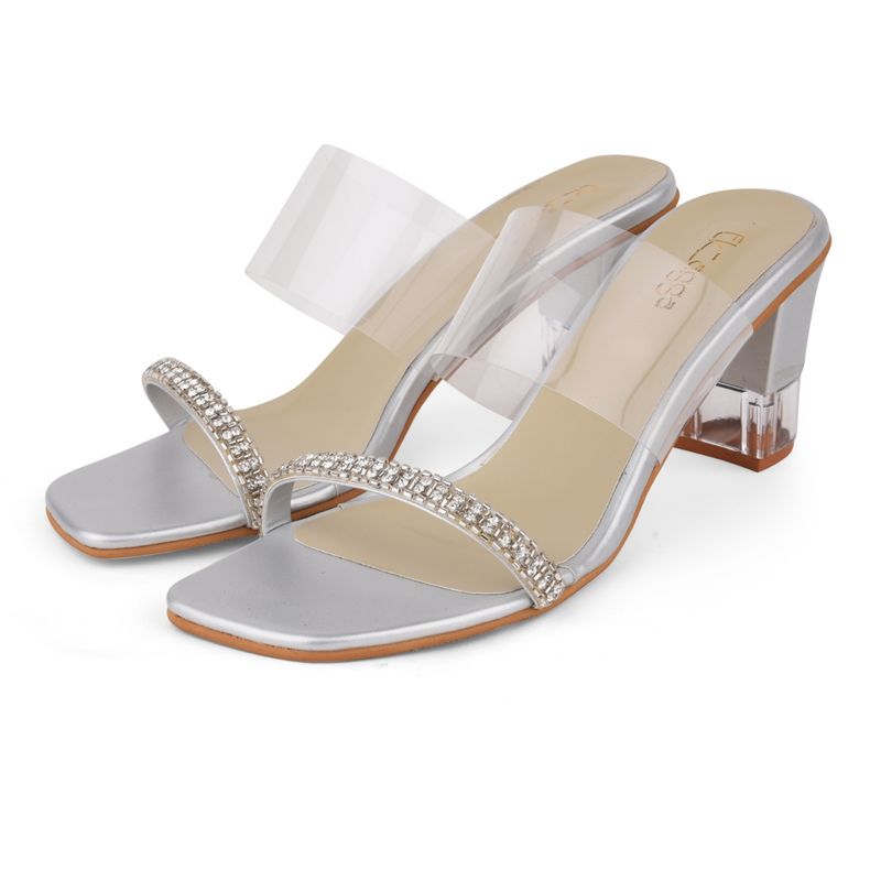 EK_agga Women Silver Heels (UK 3)