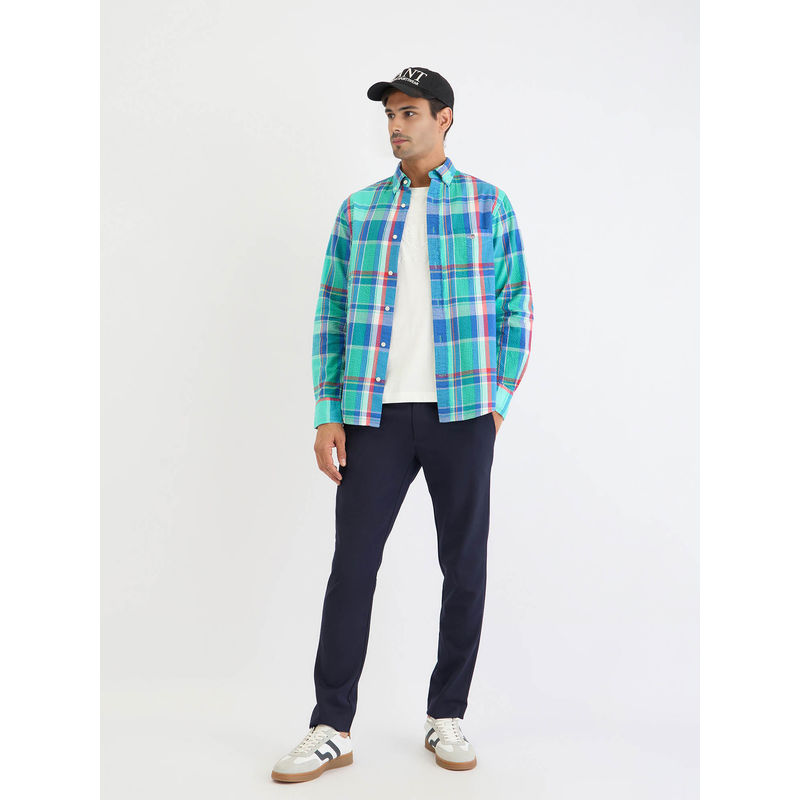 GANT Men Multi-Color Checks Casual Shirt (38)