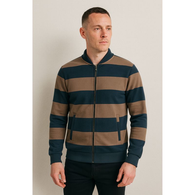 Parcel Yard Men Full Sleeve Teal Jacket (L)