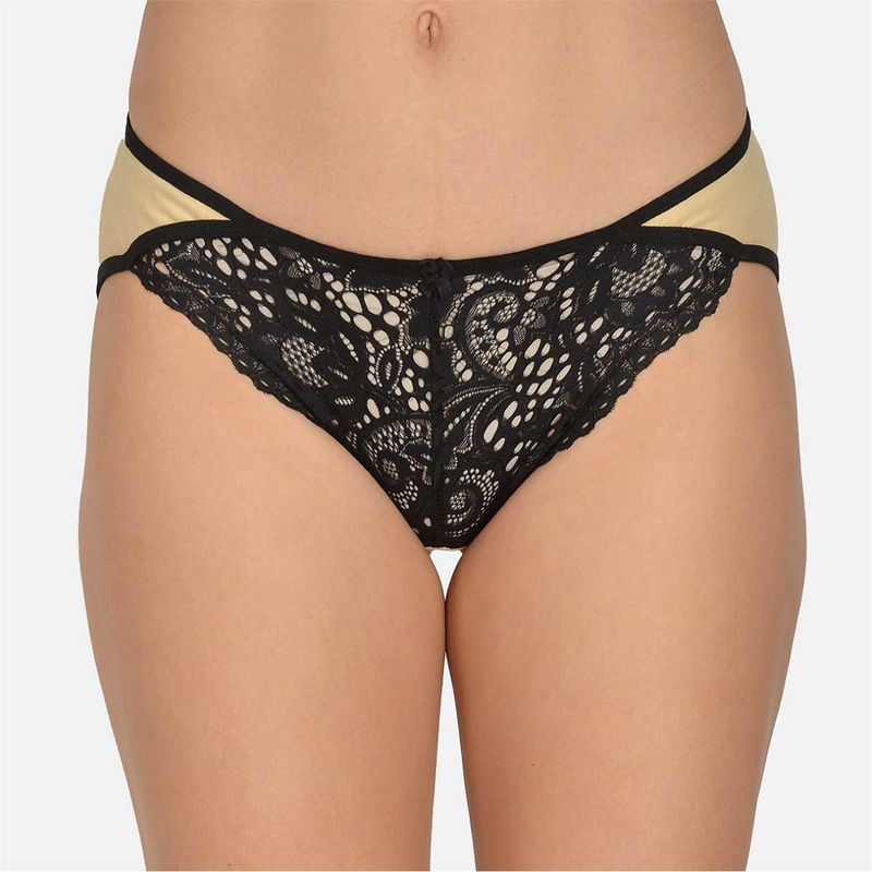 Mod & Shy Women Lace Detail Brief - Beige (M)