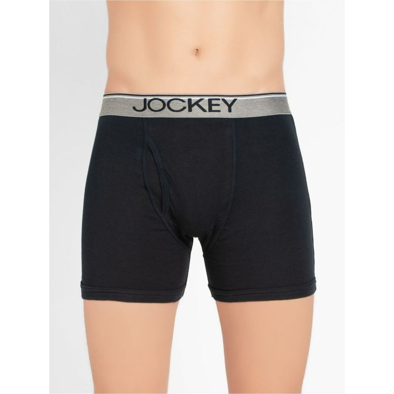 Jockey 8009 Men Cotton Solid Boxer Brief - Deep Navy (L)