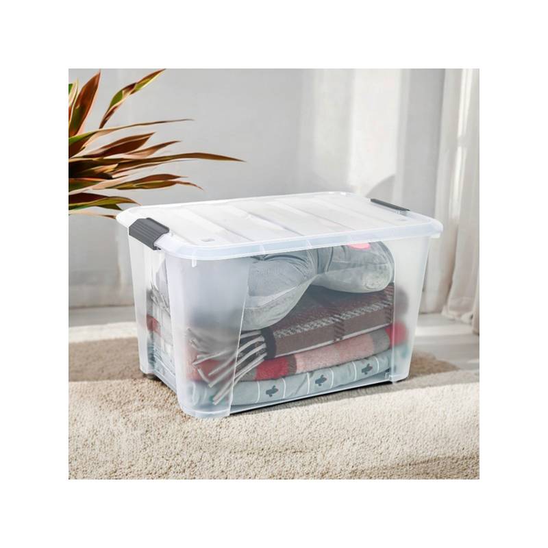 STOR Transparent Stackable Storage Box with Lid (52L)
