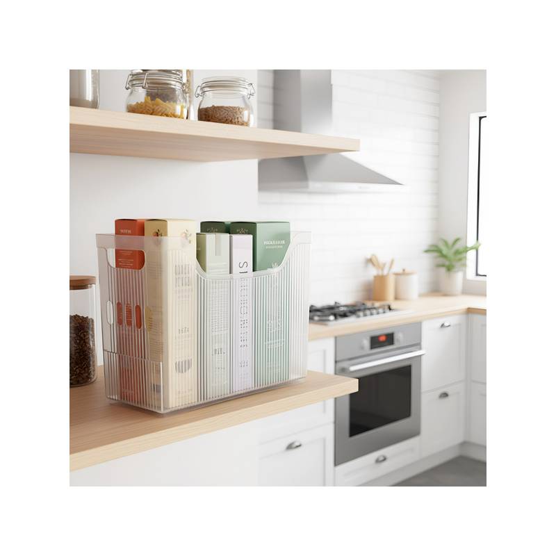 STOR Transparent Storage Box with Wheels (M)