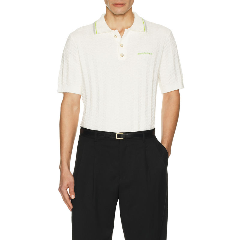 Casablanca Tennis Boucle Polo Shirt (L)