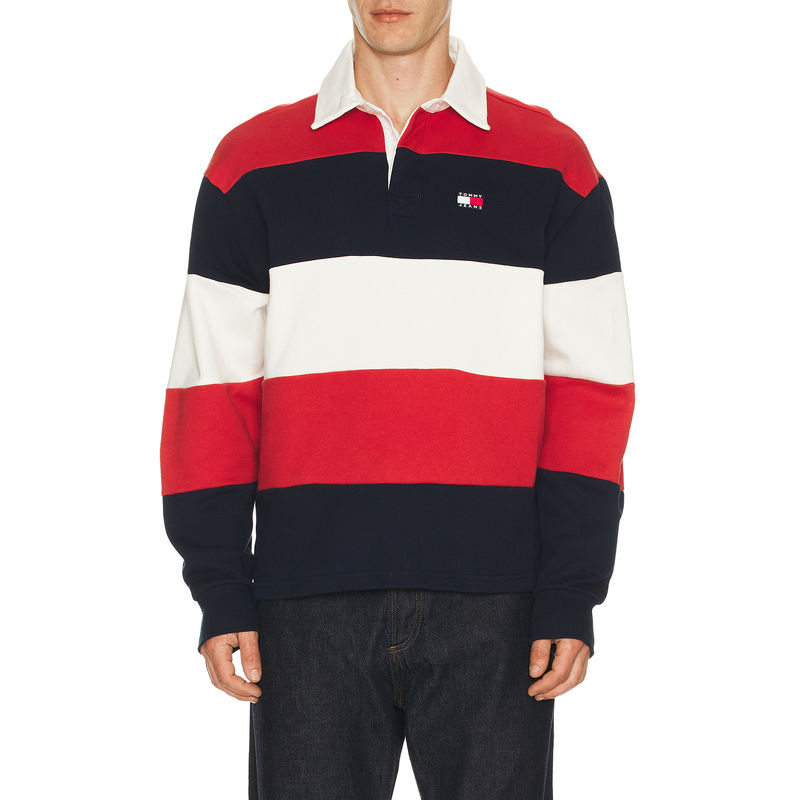 Tommy Jeans Relaxed Badge Stripe Rugby (L)