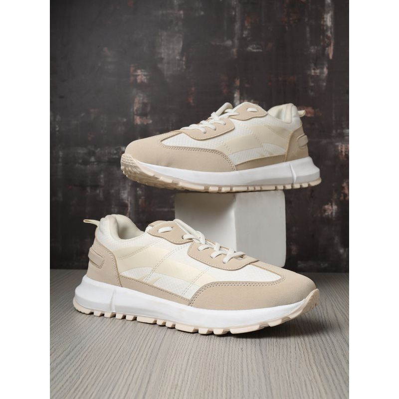 Yoho Women Beige Low Top Sneakers (UK 3)