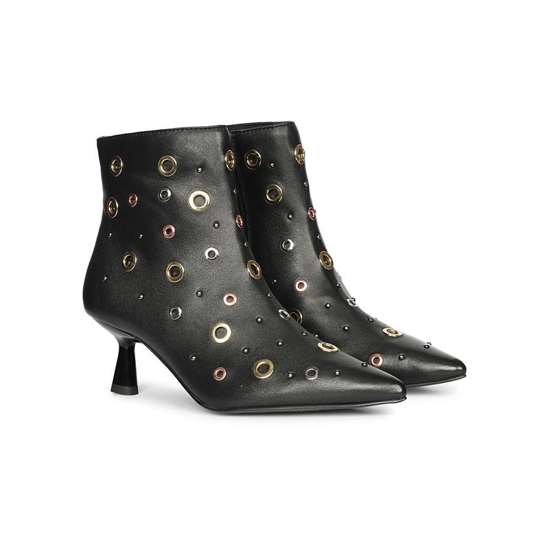 Saint G Women Black Leather Casual Boots (EURO 36)