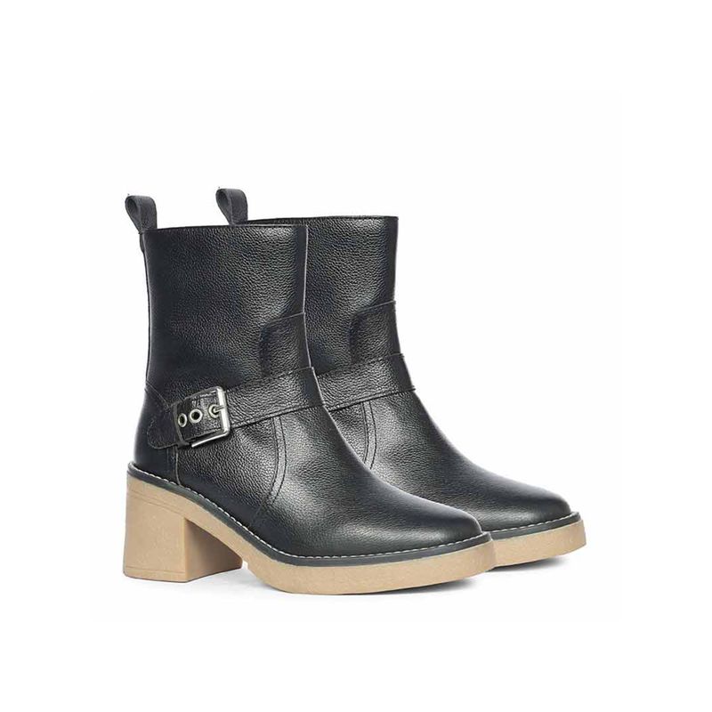 Saint G Women Black Leather Casual Boots (EURO 36)