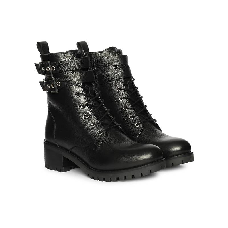Saint G Women Black Leather Casual Boots (EURO 39)