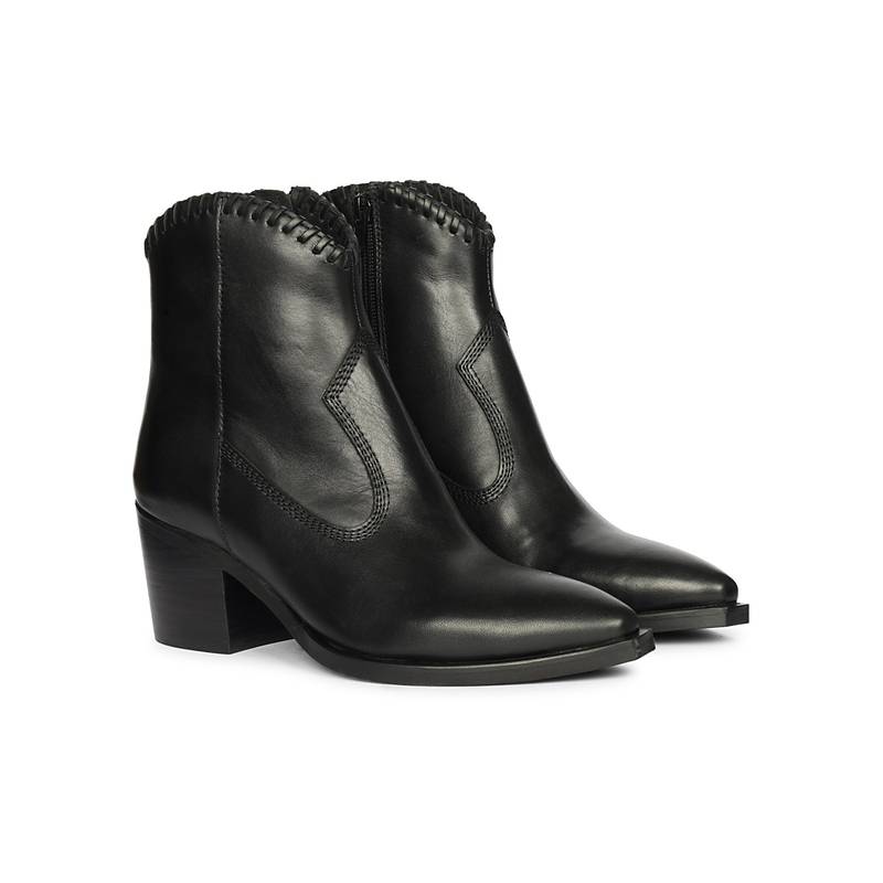Saint G Women Black Leather Casual Boots (EURO 36)