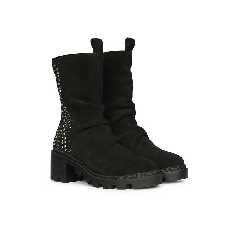 Saint G Women Black Leather Casual Boots (EURO 36)
