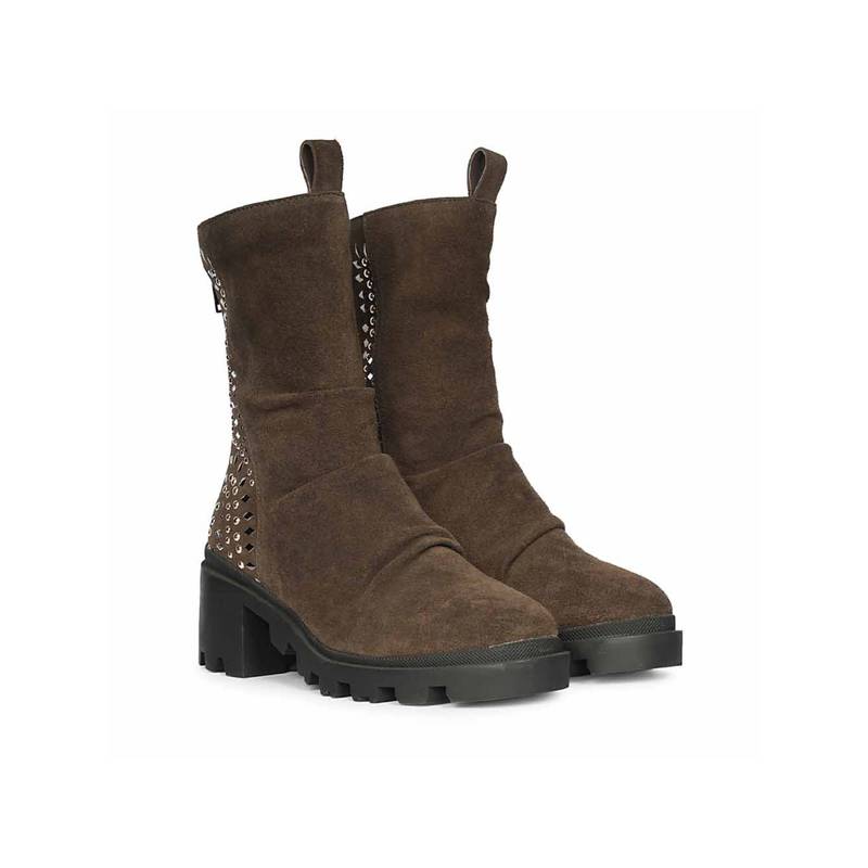 Saint G Women Brown Leather Casual Boots (EURO 36)