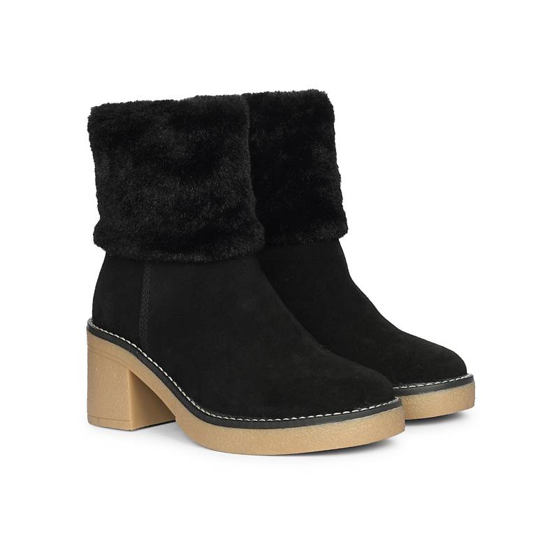Saint G Women Black Leather Casual Boots (EURO 36)