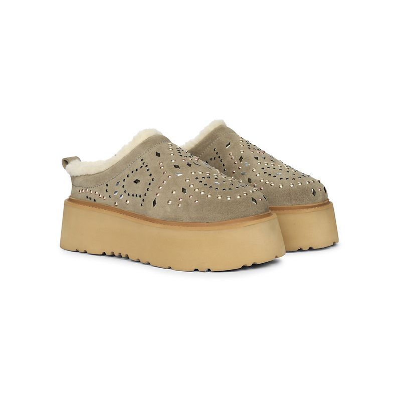 Saint G Women Beige Suede Leather Casual Boots (EURO 36)