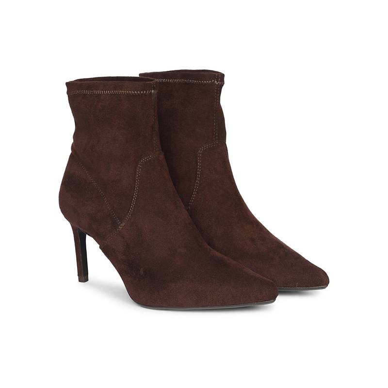Saint G Women Brown Stretch Suede Casual Boots (EURO 38)