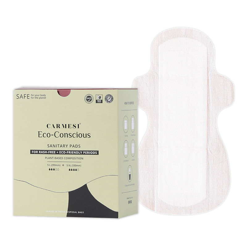 Buy Carmesi EcoConscious Sanitary Pads for RashFree + EcoFriendly Periods 5L + 5XL Online