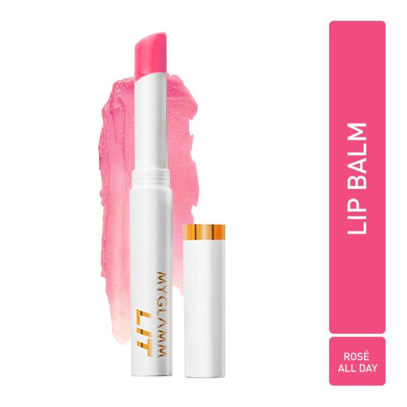 Myglamm Lit Ph Lip Balm - Creamy, Hydrating Formula With A Luminous Effect - Rose All Day