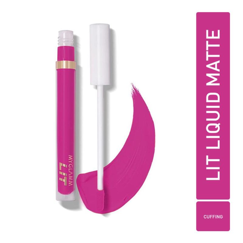 Myglamm Lit Liquid Matte Lipstick - Long-Lasting, Smudge-Proof & Transfer-Proof - Cuffing