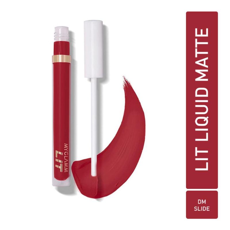 Myglamm Lit Liquid Matte Lipstick - Long-Lasting, Smudgeproof & Transfer-Proof - Dm Slide