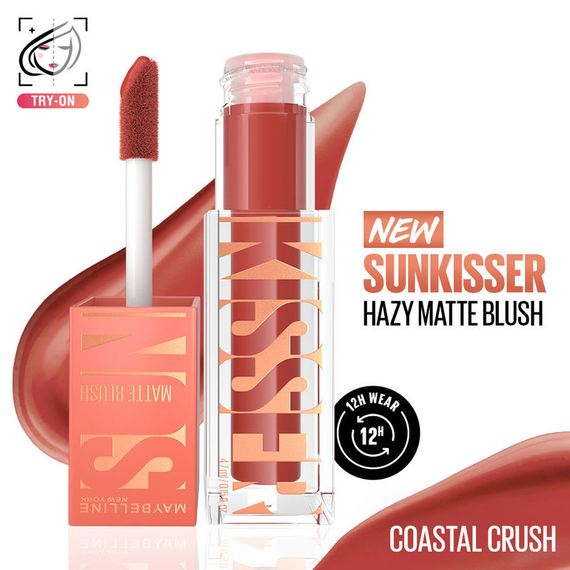 Maybelline Sunkisser Hazy Matte Blush, 12HR Sunkissed Cheeks, Transfer & Sweat-proof, Pink Mirage
