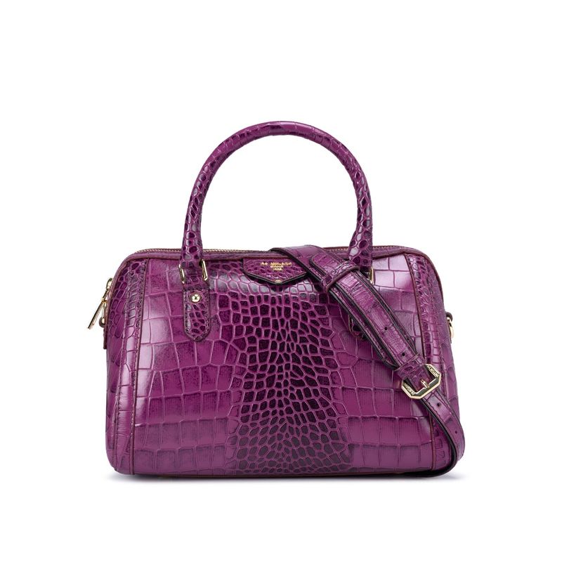 Da Milano Genuine Leather Purple Satchel Bag: Buy Da Milano Genuine ...