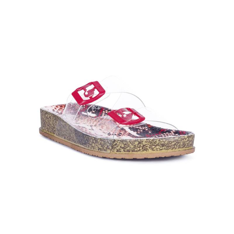 London Rag Printed Red Sandals (EURO 37)