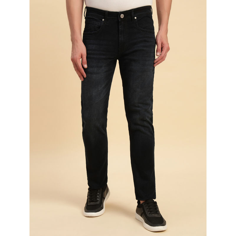 Cantabil Men Carbon Blue Slim Fit Casual Jeans (30)