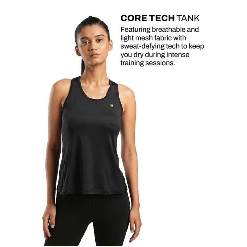 Tego Black Solid Regular Tank (XS)
