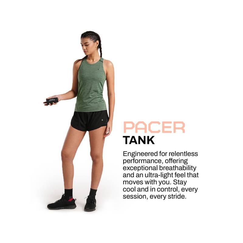 Tego Green Solid Regular Tank (M)