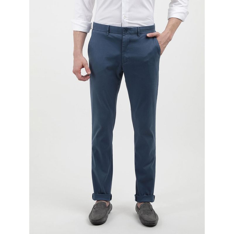 Tommy Hilfiger CHINO BLEECKER 1985 PIMA COTTO Men Blue Formal Trouser (36)