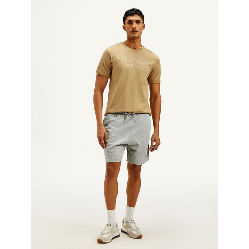 Levi's Grey Solid Regular Fit Shorts (32)