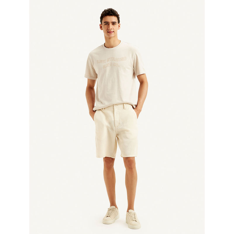 Levi's Cream Textured Regular Fit Shorts (30)