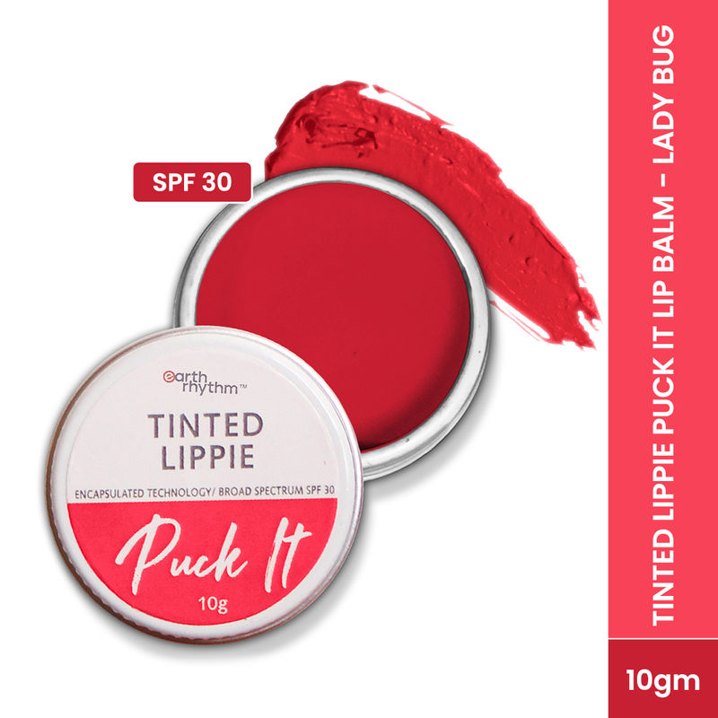 Earth Rhythm Tinted Lippie Puck It Lip Balm - Lady Bug