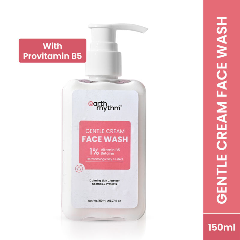 Earth Rhythm Gentle Cream Face Wash, Smoothens Skin Texture and Reinforces Skin Barrier
