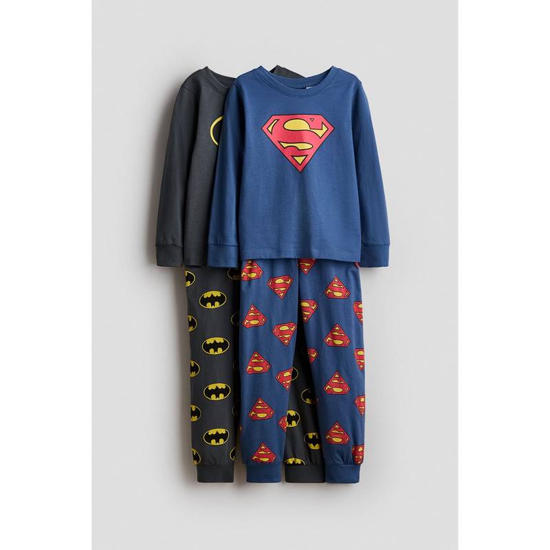 H&M Boys Multi-Color 2-Pack Printed Cotton T-Shirt and Joggers (8-10 Years)