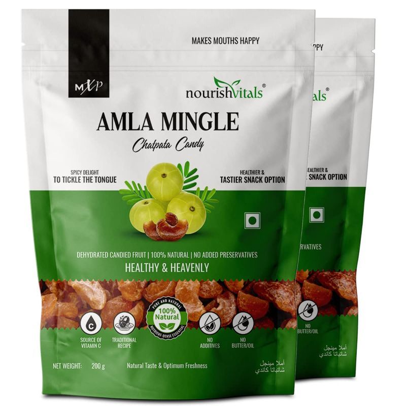 NourishVitals Chatpata Amla Mingle Candy, Dehydrated Candies Natural
