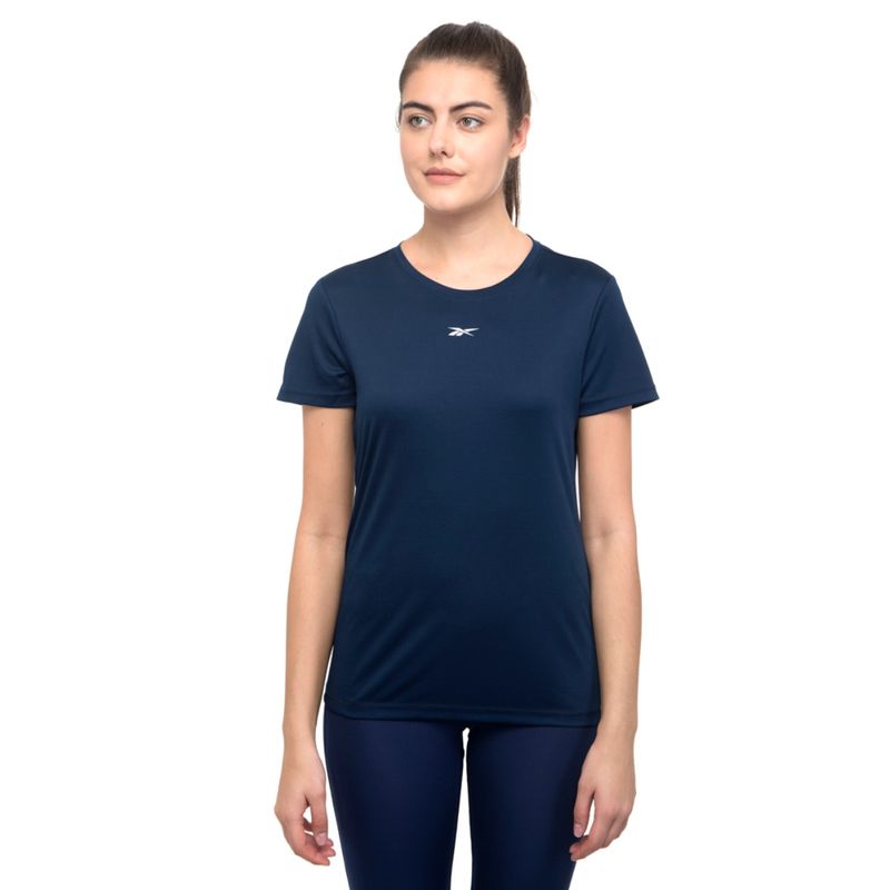 Reebok Foundation W Poly Tee Blue Training T-Shirts: Buy Reebok ...
