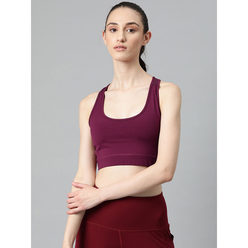 Alcis Solid Sports Bra-Full Coverage (XL)