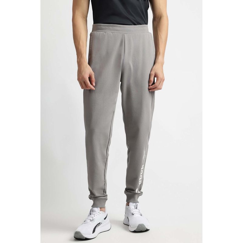 Reebok Men's Grey Solid Joggers (M)
