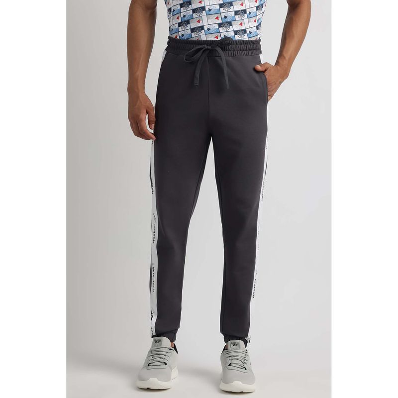 Reebok Grey Men's Solid Joggers (M)