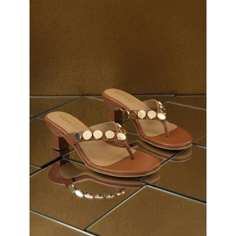 Devano Women Brown Block Heels (EURO 36)