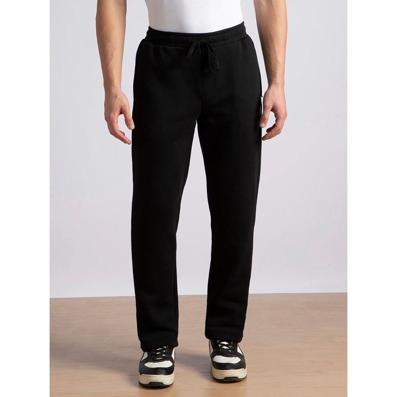 Jockey UM78 Men Super Combed Cotton Rich Fleece Trackpants - Black (S)